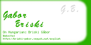 gabor briski business card